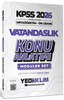  Yediiklim Yayınları 2026 KPSS Ortaöğretim Ön Lisans Genel Yetenek Genel Kültür Konu Anlatımlı Modüler Set