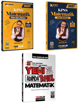 Yediiklim 2027 KPSS Atölye Serisi Matematik Video Ders Notları+Soru Bankası ve Yedi Adımda Temel Matematik Set