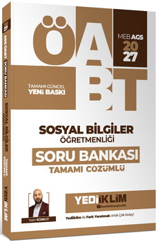 Yediiklim 2027 MEB AGS ÖABT Sosyal Bilgiler Öğretmenliği Tamamı Çözümlü Soru Bankası