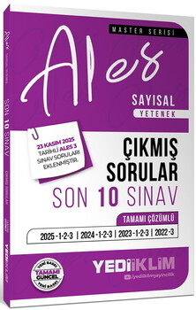  Yediiklim 2026 ALES Sayısal-Sözel Yetenek Tamamı Çözümlü Son 10 Sınav Çıkmış Sorular Seti