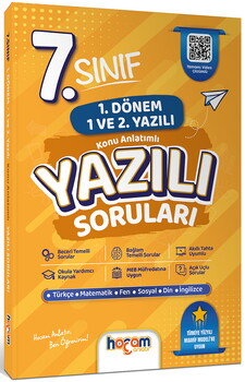  Hocam Anlatır 7. Sınıf Konu Anlatımlı Yazılı Soruları Tamamı Video Çözümlü-Hediye Planlama Kitapçığı