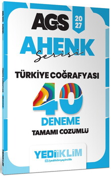 Yediiklim Yayınları 2027 MEB AGS Ahenk Serisi Türkiye Coğrafyası Tamamı Çözümlü 40 Deneme