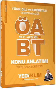 Yediiklim 2026 MEB AGS ÖABT Türk Dili ve Edebiyatı Öğretmenliği Türk Halk Edebiyatı Konu Anlatımı
