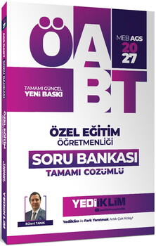 Yediiklim Yayınları 2027 MEB AGS ÖABT Özel Eğitim Öğretmenliği Tamamı Çözümlü Soru Bankası