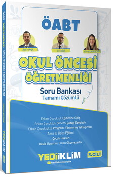 Yediiklim Yayınları 2027 MEB AGS ÖABT Okul Öncesi Öğretmenliği Tamamı Çözümlü Soru Bankası 3. Cilt