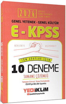  Yediiklim 2026 EKPSS GK-GY Tüm Dersler Konu-Soru-Deneme ve Yaprak Test Seti 4 Kitap