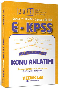  Yediiklim 2026 EKPSS GK-GY Tüm Dersler Konu-Soru-Deneme ve Yaprak Test Seti 4 Kitap