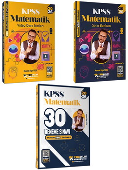 Yediiklim 2026 KPSS Atölye Serisi Matematik Konu-Soru-Deneme 3 lü set
