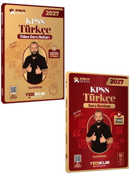 Yediiklim 2027 KPSS Atölye Serisi Genel Yetenek Türkçe Video Ders Notu ve Soru Bankası Seti 2 Kitap