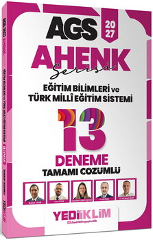 Yediiklim 2027 MEB AGS Ahenk Serisi Eğitim Bilimleri ve Türk Milli Eğitim Sistemi Tamamı Çözümlü 13 Deneme