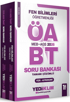 Yediiklim 2026 MEB AGS ÖABT Fen Bilimleri Öğretmenliği Tamamı Çözümlü Soru Bankası 2 Cilt