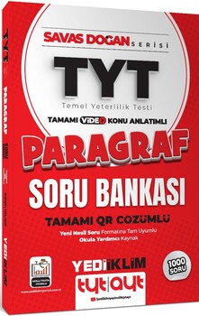 Yediiklim Yayınları 2025 TYT Savaş Doğan Serisi Tamamı Video Konu Anlatımlı QR Çözümlü Paragraf Soru Bankası