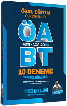 Yediiklim Yayınları 2026 MEB AGS ÖABT Özel Eğitim Öğretmenliği Tamamı Çözümlü 10 Deneme