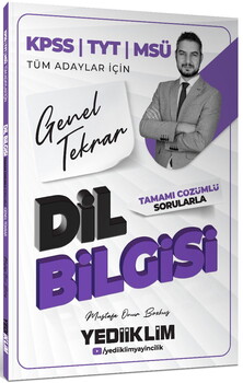 Yediiklim 2026 KPSS TYT MSÜ Tüm Adaylar İçin Dil Bilgisi Tamamı Çözümlü Sorularla Genel Tekrar