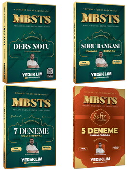 Yediiklim Yayınları MBSTS Konu+Soru+7 Deneme+5 Deneme Seti 4 Kitap