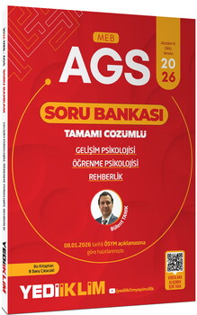 Yediiklim 2026 MEB AGS Gelişim Psikolojisi Öğrenme Psikolojisi ve Rehberlik Tamamı Çözümlü Soru Bankası