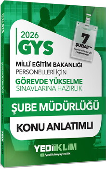 Yediiklim Yayınları 2026 MEB GYS Şube Müdürlüğü Konu Anlatımı