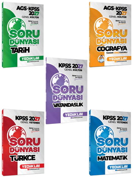 Yediiklim Yayınları 2027 KPSS Genel Yetenek Genel Kültür Soru Dünyası 5 li Set