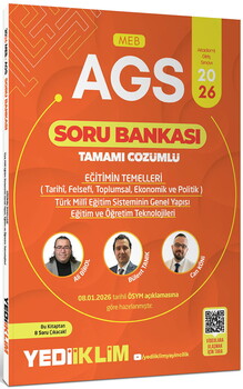 Yediiklim 2026 MEB AGS Eğitimin Temelleri ve Temel Kavramlar Türk Milli Eğitim Sisteminin Tamamı Çözümlü Soru Bankası
