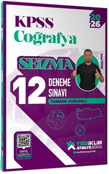 Yediiklim 2026 KPSS Atölye Serisi Coğrafya Seizma Tamamı Çözümlü 12 Deneme Sınavı