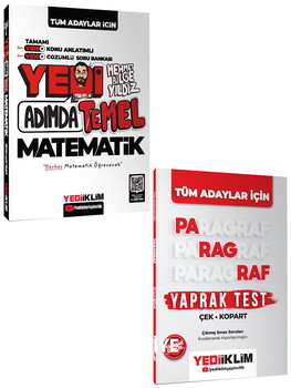 Yediiklim Ortaokul-Lİse-TYT-AYT Yedi Adımda Temel Matematik Video Konu Anlatımlı Video Çözümlü Soru Bankası ve Paragraf Çek Kop