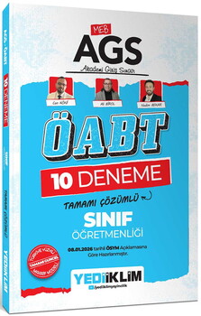 Yediiklim Yayınları MEB AGS ÖABT Sınıf Öğretmenliği Tamamı Çözümlü 10 Deneme Sınavı