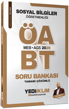 Yediiklim 2026 MEB AGS ÖABT Sosyal Bilgiler Öğretmenliği Tamamı Çözümlü Soru Bankası