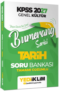  Yediiklim 2027 KPSS Genel Kültür Bumerang Serisi Tamamı Çözümlü Soru Bankası Seti 3 Kitap