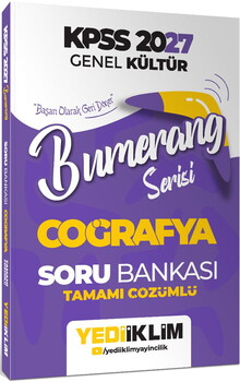 Yediiklim 2027 KPSS Genel Kültür Bumerang Serisi Tamamı Çözümlü Soru Bankası Seti 3 Kitap