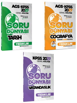 Yediiklim Yayınları 2027 KPSS Genel Kültür Soru Dünyası 3 lü Set