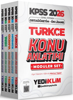  Yediiklim 2026 KPSS Ortaöğretim Ön Lisans GY-GK Konu Anlatımı ve Soru Bankası Modüler Set