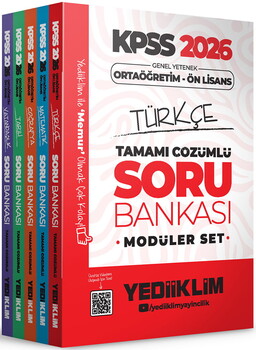  Yediiklim 2026 KPSS Ortaöğretim Ön Lisans GY-GK Konu Anlatımı ve Soru Bankası Modüler Set