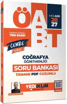 Yediiklim Yayınları 2027 MEB AGS ÖABT Cemre Serisi Coğrafya Öğretmenliği Tamamı Çözümlü Soru Bankası