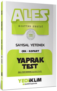 Yediiklim Yayınları 2027 ALES Master Seris Sayısal Yetenek Çek Kopart Yaprak Test
