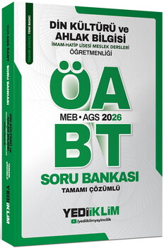 Yediiklim 2026 MEB AGS ÖABT Din Kültürü Ve Ahlak Bilgisi Öğretmenliği Tamamı Çözümlü Soru