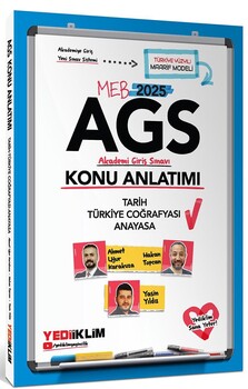  Yediiklim 2025 MEB AGS Sayısal Sözel Yetenek Tarih Türkiye Coğrafyası Anayasa Eğitim Sistemi ile Mevzuatı Konu Seti 3 Kitap