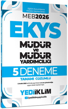 Yediiklim 2026 MEB EKYS Müdür Ve Müdür Yardımcılığı Tamamı Çözümlü 5 Deneme
