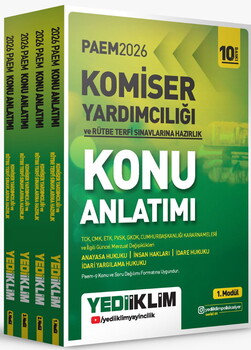 Yediiklim 2026 PAEM Komiser Yardımcılığı ve Rütbe Terfi Sınavlarına Hazırlık Konu Anlatımı Seti 4 Modül