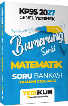  Yediiklim 2027 KPSS Genel Yetenek Genel Kültür Bumerang Tamamı Çözümlü Soru Seti 5 Kitap