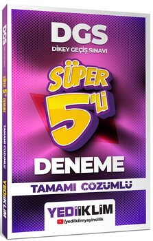 Yediiklim Yayınları 2026 DGS Tamamı Çözümlü Süper 5 li Deneme