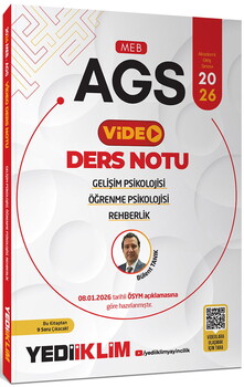 Yediiklim 2026 MEB AGS Gelişim Psikolojisi Öğrenme Psikolojisi ve Rehberlik Konu ve Soru Seti