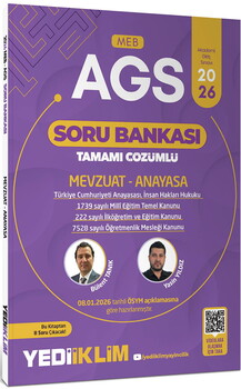  Yediiklim 2026 MEB AGS Mevzuat ve Anayasa Konu ve Soru Seti