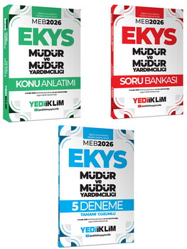 Yediiklim 2026 MEB EKYS Müdür Ve Müdür Yardımcılığı Konu+Soru+Deneme Seti