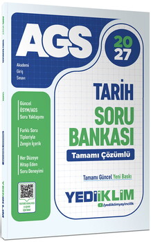 Yediiklim Yayınları 2027 MEB AGS Tarih Tamamı Çözümlü Soru Bankası