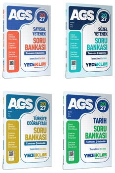 Yediiklim Yayınları 2027 MEB AGS Tamamı Çözümlü Soru Bankası Seti 4 Kitap