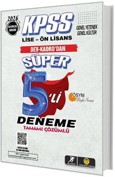 Tasarı Eğitim Yayınları 2026 KPSS Lise Ön Lisans Tamamı Çözümlü Süper 5 li Deneme