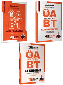 Yediiklim 2026 MEB AGS ÖABT Coğrafya Öğretmenliği Konu+Soru+Deneme Seti