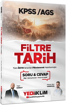 Yediiklim Yayınları 2026 KPSS AGS Filtre Tarih Soru Cevap