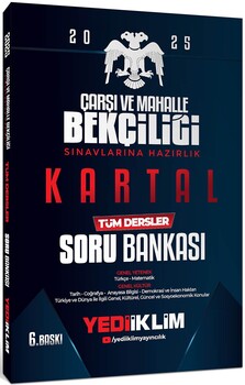 Yediiklim 2025 GY GK Çarşı ve Mahalle Bekçiliği Sınavlarına Hazırlık Kartal Tüm Dersler Soru Bankası