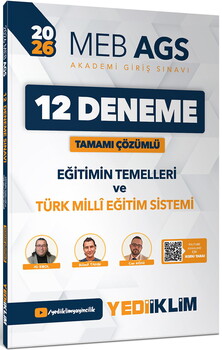 Yediiklim 2026 MEB AGS Eğitimin Temelleri Ve Türk Milli Eğitim Sistemi Tamamı Çözümlü 12 Deneme